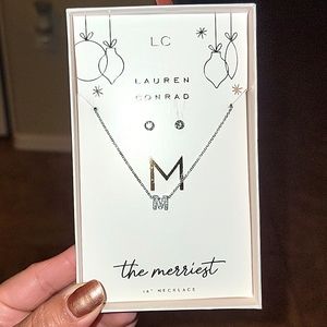 16' necklace letter M